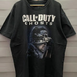 Vintage Call Of Duty Ghost Video Game Promo T Shirts Size T-Shirt Cotton Menswear Cotton Menswear Top Decoration Unisex Print