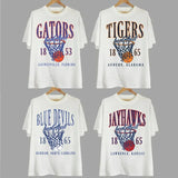 Vintage College Final Four Basketball T-shirt, Vintage T-shirt All Teams Basketball, Florida Gators, Duke Blue Devils, Auburn Tigers, Houston Cougars