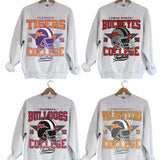 Vintage College Football NCAA Sweatshirt All Teams NCAA Crewneck Menswear, Soft Classic Sweaters Long Sleeve