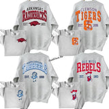 Vintage College Team Colection Sport Grey Crewneck Sweatshirt 2 Side, Vintage Football Team NCAA Sweatshirt, Gift For Fan