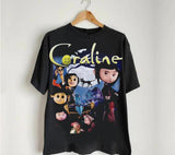 Vintage Coraline T-Shirt, Horror Coraline Tee, Coraline Doll Shirt, Coraline Jones Halloween Shirt Crewneck Streetwear Summer Tshirt.