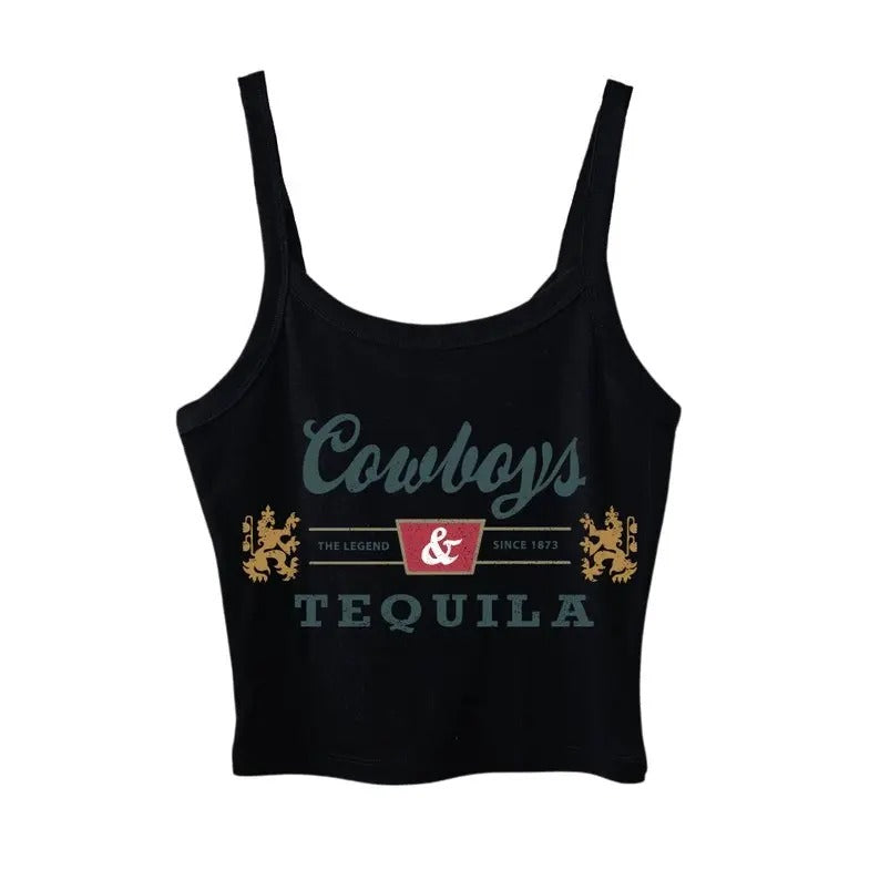 Vintage Crop Tank, Country Cowgirl Shirt, Western Crop Top, Rodeo T shirt, Country Music Top Cotton Fit