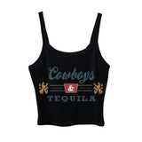 Vintage Crop Tank, Country Cowgirl Shirt, Western Crop Top, Rodeo T shirt, Country Music Top Cotton Fit