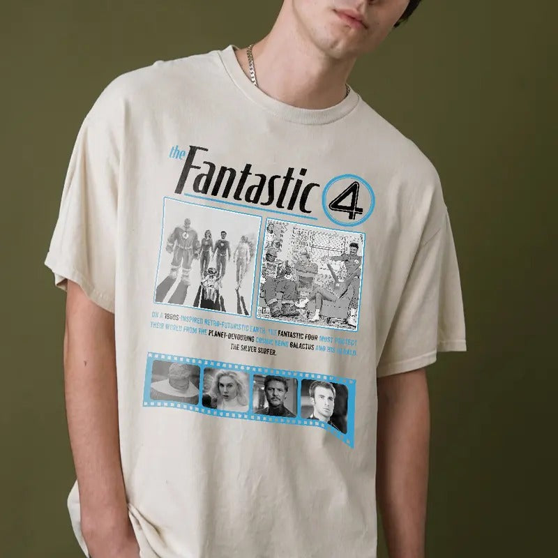 Vintage Fantastic Four Shirt, Fantastic Four First Steps Sweatshirt, Mar Superhero, Reed Richards Tee, Johnny Storm