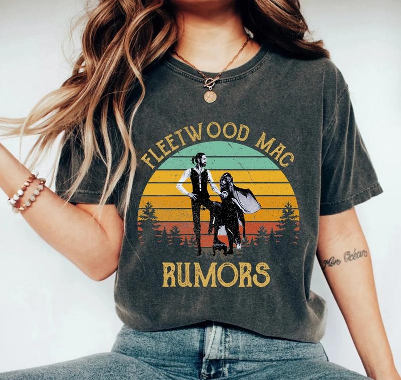Vintage Fleetwood Mac Rumours Shirt Sweatshirt Hoodie, Music Rock Band Shirt, Retro Music Shirt, Rock Music Lovers, Fan Gift Shirt