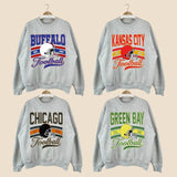 Vintage Football Team Sweatshirt - Unisex Crewneck Sports Gift for Men & Women sport graphic