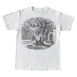 Vintage Gothic Dark Art T-Shirt, Retro Gothic 90s Shirt, Horro Graphic Shirt, Dark Art Castle Tee, Dark Academia Shirt, Goth Aesthetic Tee Menswear Top Underwear Tshirt Streetwear Tropical Crewneck Shortsleeve