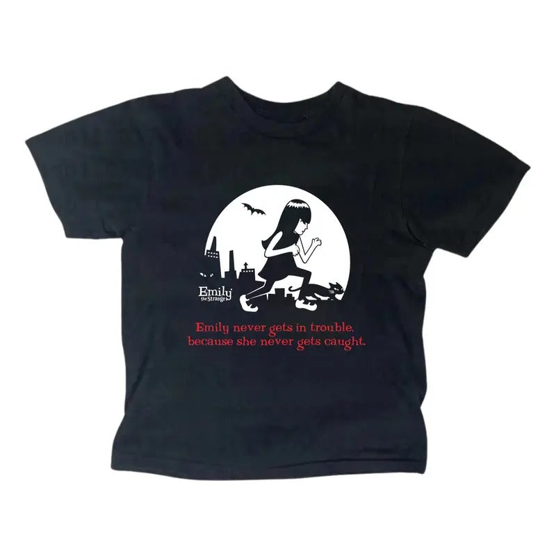 Vintage Gothic Emo Girl Baby Tee, Y2k Top Women Streetwear, Grunge 2000s, Women Fitted T-Shirt, Gift For Girlfriend