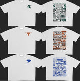 Vintage Graphic College All Teams NCAA 2Sides T-shirt, Vintage T-shirt All Teams NCAA, Classic Sport T-shirt, Gifts For Sport. Cotton Menswear Top