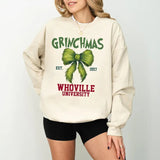Vintage Grinchmas Christmas Sweatshirt, Whoville University Sweatshirt, Retro Merry Grinchmas T-Shirt, Grinchmas Hoodie, Whovillee University Christmas Tee, Merry Christmas Gift