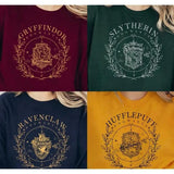 Vintage Gryffindor Houses Sweatshirts, Hogwarts House Sweatshirt, HP Wizard School Shirt, Potterhead Sweater Gift, Magic World Sweater Cotton Womenswear