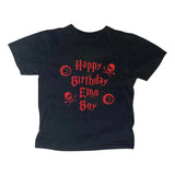 Vintage Happy Birthday Emo Boy Baby Tee, Gothic Emo Girl Baby Tee, Y2k Top Women Streetwear, Grunge 2000s, Women Fitted T-Shirt, Gift For Girlfriend Womenswear Comfort
