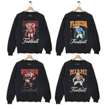 Vintage NCAA Football Sweatshirt - All Teams, Black Sportswear, Gift for Football Fans