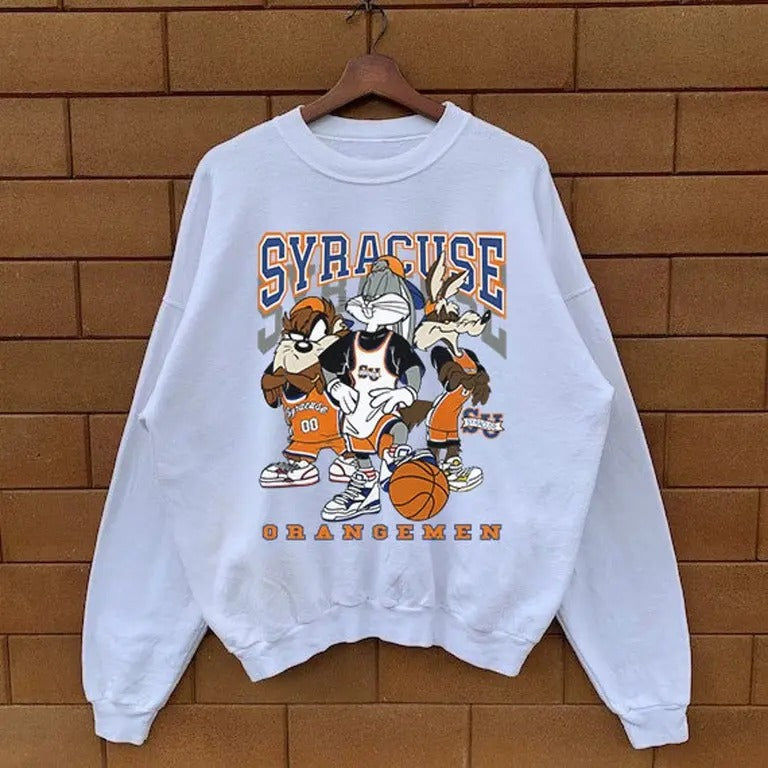Vintage NCAA Syracuse Orange Looney Tunes Sweatshirt, Syracuse University Shirt, College Basketball, Unisex T-shirt Sweatshirt Hoodie