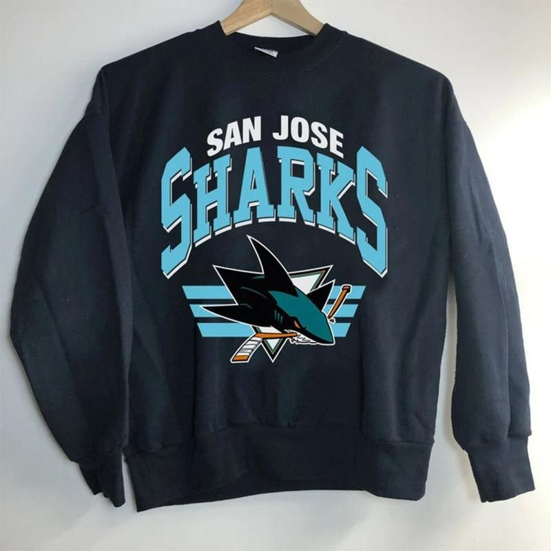 Vintage NHL Sharks Sweatshirt, vintage Sharks hockey Sweatshirt, vintage hockey Sweatshirt, Unisex Sweatshirt