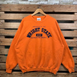 Vintage Ncaa Wright State Sweatshirt Wright State Crewneck Jumper Wright State Pullover Sweater Wright State Embroidery Logo Orange Colour