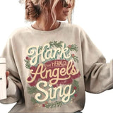 Vintage Retro Hark the Heralds Angels Sing Cozy Sweatshirt, Christian Vintage Christmas, He is The Reason For the Season, Christmas Gift