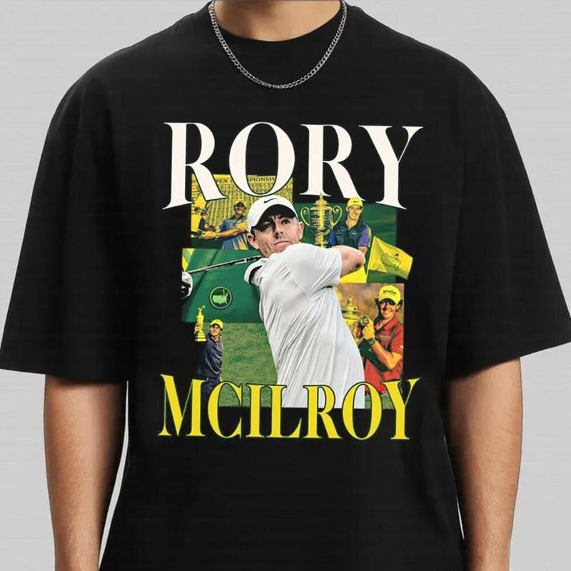 Vintage Rory McIlroy Bootleg Retro Tee, Rory McIIroy Champion Grand Slam Tournament 2025