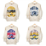 Vintage Sand Football Sweatshirt - Classic Sportswear for All Team Fans