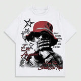 Vintage Street Life 1pc Men's Graphic Tee, Sweatshirt, Hoodie Gift For Women Top Womenswear Underwear Cotton T-Shirt Polyester