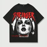 Vintage Street Life Men's Blurred Portrait Print Graphic Tee, Sweatshirt, Hoodie Gift For Women Top Womenswear Underwear Cotton Polyester T-Shirt