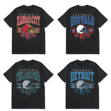 Vintage Style All Team Football T-Shirt in Black, Football Fan Gift, Game Day Shirt