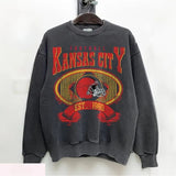 Vintage Style Kansas City Football Crewneck Sweatshirt, Kansas City Football Sweatshirt, trend