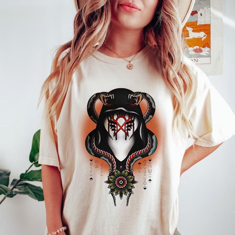 Vintage Style Sleep Token Shirt Sleep Token Symbol Shirt Coiled Up Like The Venomous Serpent Shirt, Sleep Token The Teeth Of God Tour Gift For Fans Men Women