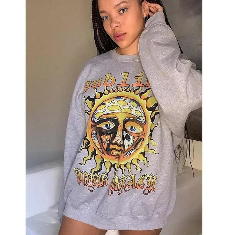Vintage Sublime Sweatshirt DRG, Sublime Sun Crewneck Sweatshirt, Sublime Long Beach Sweatshirt DRG, Aesthetic Sublime Sweatshirt