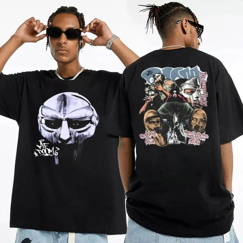 Vintage Tee Mf D00m, Operation D00msday T Shirt, Metal Face Hoodie, Retro Unisex 90s Tee, Front And Back Printed, Retro Rapper Merch, Mf D00m Tee, Unisex Short Sleeve Tee Shirt, Casual Clothing
