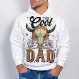 Vintage The Cool Dad Hoodie, Western The Cool Dad Sweatshirt, Western Dad Tee, Father's Day Gift, Dad Bull Skull Shirt