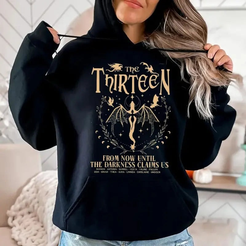 Vintage The Thirteen Throne Of Glass Shirt, The Thirteen From Now Until Darkness T Shirt, Throne Of Glass T Shirt, Unisex Sweater Pullover Tee