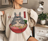 Vintage Totoro Ramen T-Shirt Sweatshirt Hoodie, My Neighbor Totoro Shirt, Studio Ghibli Shirt, Birthday Gift for Anime Lovers, Totoro Sweatshirt