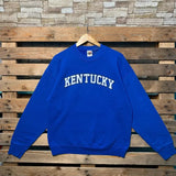 Vintage University of Kentucky Sweatshirt Kentucky Crewneck Sweater Kentucky Pullover Sweatshirt Kentucky Spellout Graphic Blue Color Large