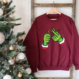 Vintagevibeshirt Pothead Christmas Sweatshirts, Christmas Sweater, Marijuana Sweatshirt, Unisex Cotton For Men Women Crewneck Classic