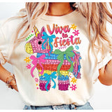 Viva La Fiesta Tshirt Sweatshirt, Mexican Pinata Coquette Bow Shirt, Mexican Party, Fiesta Vibes, Unisex Sweater Pullover Tee