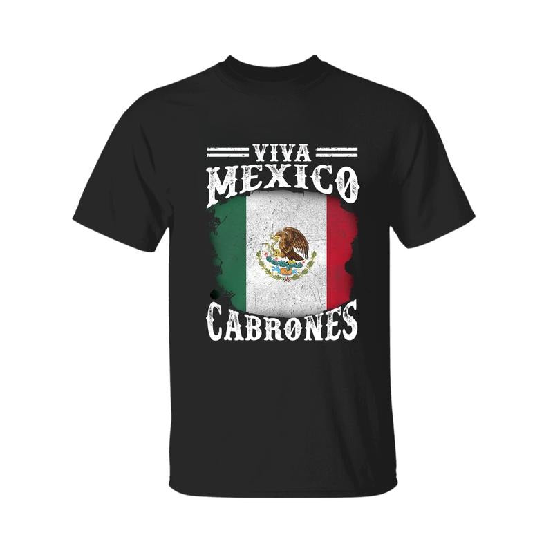 Viva Mexico Cabrones Shirt, Day Pride T-Shirt, Distressed Mexican Flag Graphic Tee, Gift for Proud Fans Shirt,  Full Sizes, Full Colors
