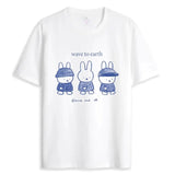 Wave To Earth Miffy Shirt Cute Soft T-shirt Unisex Tops Comfort Crewneck Casual