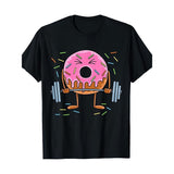 Weightlifting - Fun fitness workout Gym Donut Lover T-shirt, men's T-shirt Made in USA