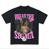 What The Sigma Chief Reindeer Keef Kitty Christmas Pink Graphic Rap Tee Shirt Streetwear Menswear Top