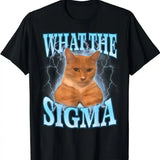 What The Sigma Meme Cat Ironic Brainrot T-Shirtstyle{n002}2