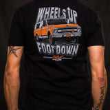 Wheels Up, Foot Down! Farmtruck T-shirt vintage  shirts Cotton Crewneck