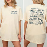 Vintage Great White Shark TShirt | Gift For Sea Animal Lover, Marine/Wildlife Anatomy Biology | Cute Oceancore Ocean Conservation T Shirt