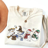 Wizard House Snowman Christmas Shirt, Wizard Ghost Shirt, Christmas Book Lover Gift, throne of glass book merch