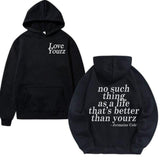 J Cole DreamVille Love YourZ Lyrics 2 Sided Graphic Hoodie/T-Shirt, For Men/Women -Unisex Style, 100% Cotton, Pullover unisex hoodie