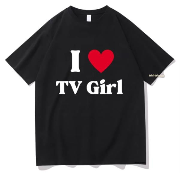 TV Girl Heavy Mental T-Shirts I Love Tv Girl Heart Men/Women Clothing Aesthetic Tops Unisex Streetwear Cotton Graphic TShirts, Streetwear Fashion, Unisex Gift, Gift For Him, Gift For Her, I love Shirt, I heart shirt, Menswear Crewneck Classic Tee
