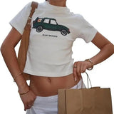 Women Graphic Baby Tees Vintage Cute Aesthetic Tops Cotton Womenswear