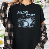Women's Rolling Stones T-shirt , He Is Risen Sublimation, Easter Christian , Funny Christian Shirt, Front Printed T-Shirt, Perfect Design Tee, country girl stuff, western tops,