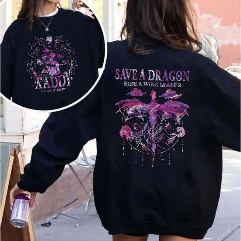 Xaden Riorson, Xaddy Fourth Wing Fan Shirt, Onyx Storm Merch, Dragon Rider 2 Sided Tshirt, Fantasy Reader, Bookish Shirt , Unisex Sweater Pullover Tee