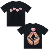 Y2K Hand Sign Love Tshirt Graphic Tee Cotton Unisex Top Streetwear